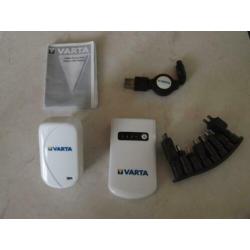 Varta V-Man powerbank 1800 mAh compleet met toebehoren.