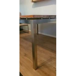 Tafel vierkant 140 x 140 teakhout