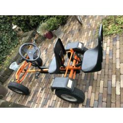 Berg skelter oranje, met vrije loop, dubbel zit