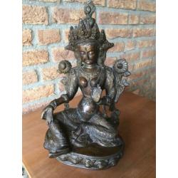 Tara (groene) koperen beeld 33cm hoog