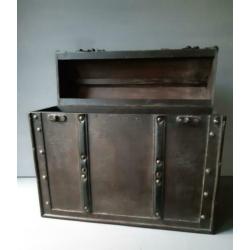 Houten Wijnkoffer Hoog: 35 cm Breed: 40 cm Diep: 14 cm