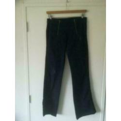 10 Days flared jeans broek blauw bies mt 1/ S