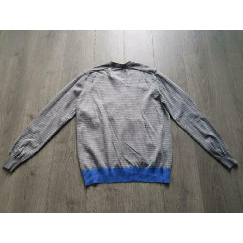 CULT EDITION grijs gestreept gebreid vest maat XXL (KG232)
