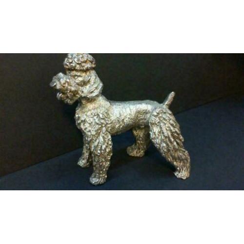 Sterling Zilveren 925/1000 Poedel Hond Beeld Gemerkt 925