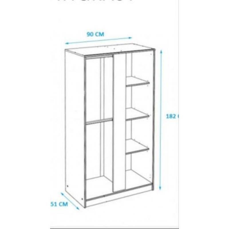 Complete kinderkamer jongen/meisje (bed+kledingkast+bureau)