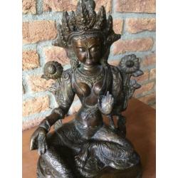 Tara (groene) koperen beeld 33cm hoog