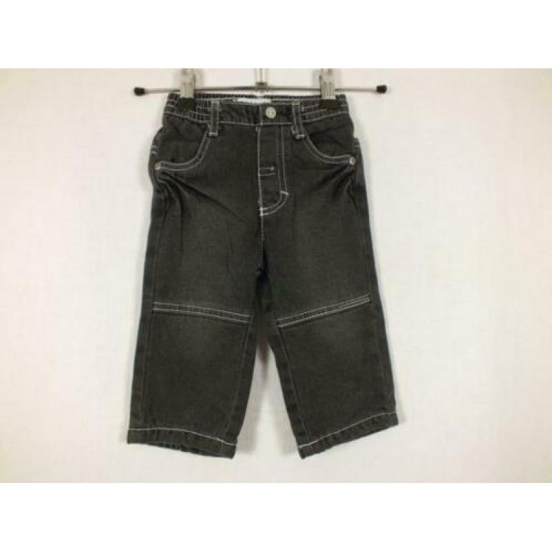 Stoere zwarte spijkerbroek.Mt 74 (6mnd).Merk Teddy Lu