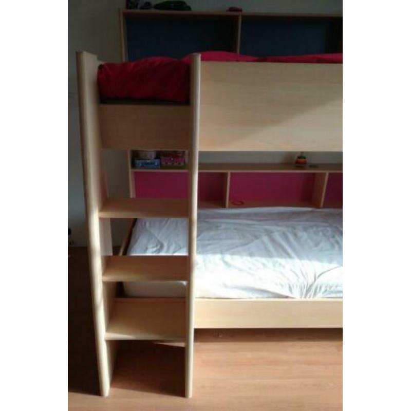 Hoogslaper stapelbed 2p matras 90x200