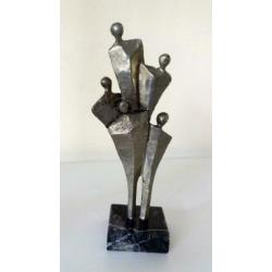 Zilver legering beeldje zes staande figuren Ammerlaan 6982-b