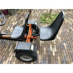 Berg skelter oranje, met vrije loop, dubbel zit