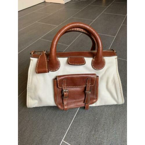Witte Chloe tas met cognacleer, als nieuw, nieuwprijs 650€