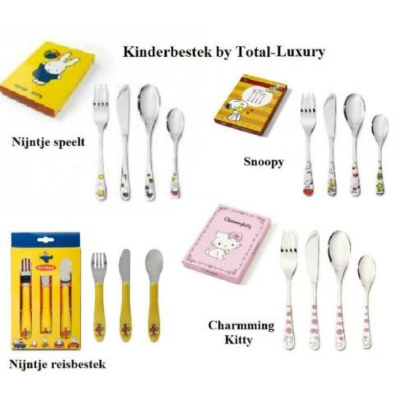 Kinderbestek Nijntje, Disney, Kitty, Snoopy, WMF, Keltum