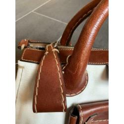 Witte Chloe tas met cognacleer, als nieuw, nieuwprijs 650€