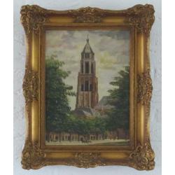 Schilderij op doek gesigneerd met: J.H. ter Haar.