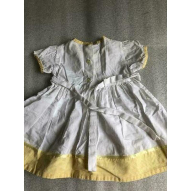 Maat 50 / 56 - george - baby jurkje - wit / geel