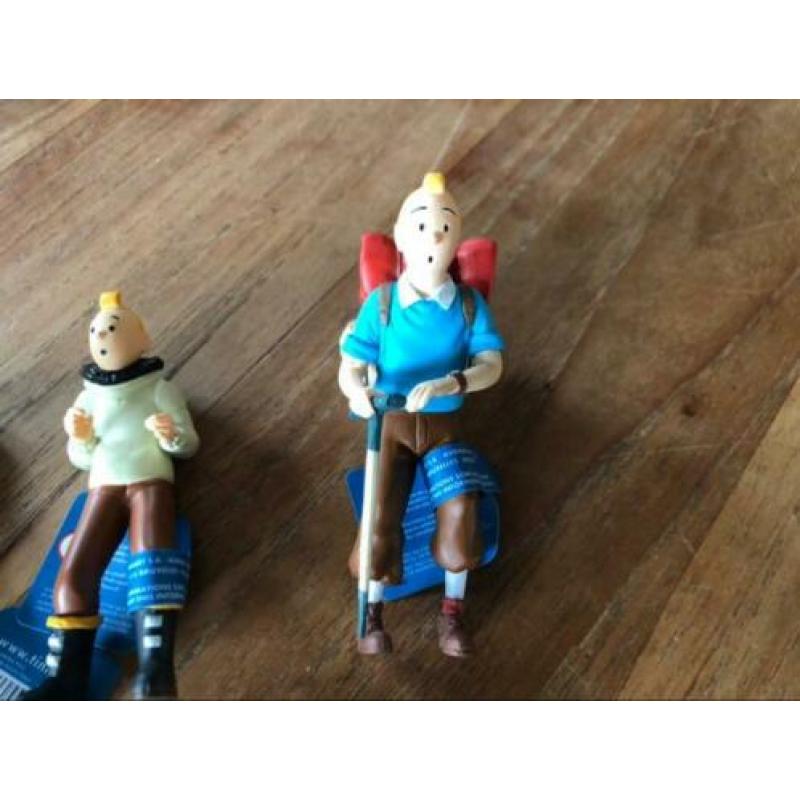 Kuifje/tintin 6 beeldjes poppetjes figuurtjes 8/9cm