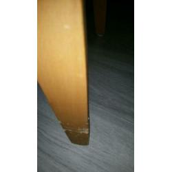 4x zwart leren eethoekstoel met werk