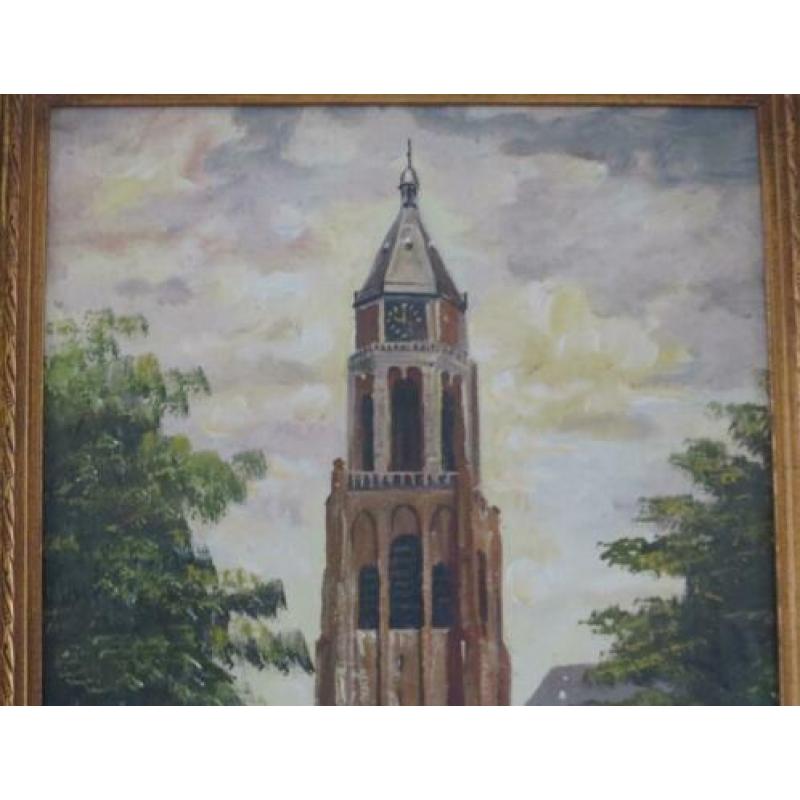 Schilderij op doek gesigneerd met: J.H. ter Haar.