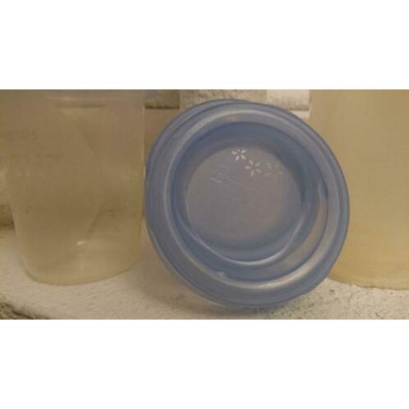 Philips avent bewaarpotjes 4 stuks moedermelk babyvoeding
