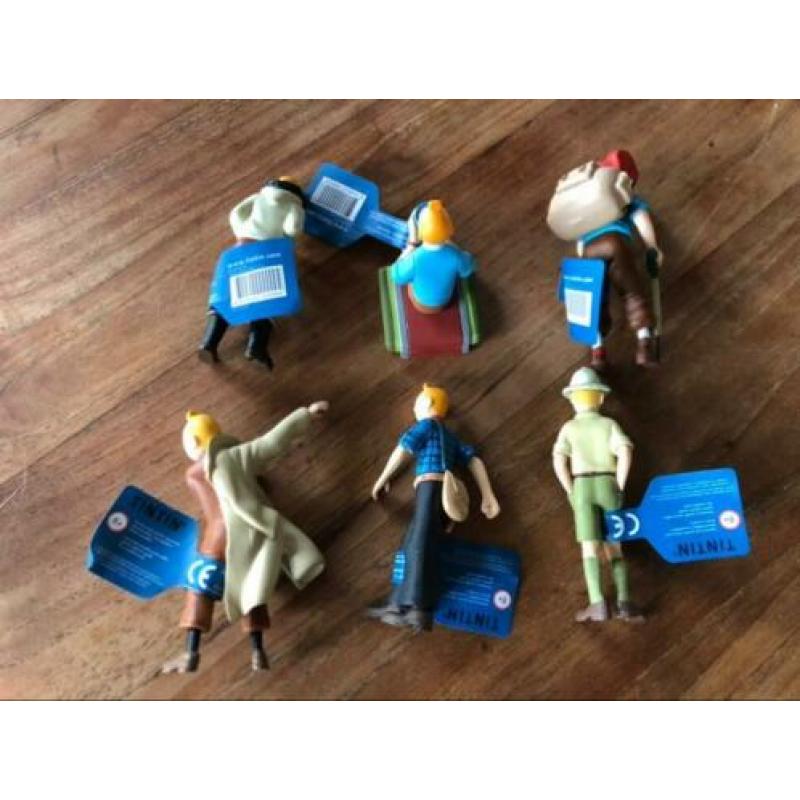Kuifje/tintin 6 beeldjes poppetjes figuurtjes 8/9cm