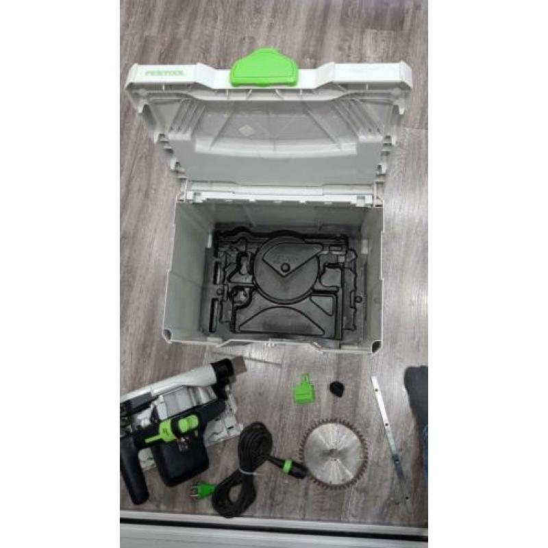 FESTOOL TS 55 REBQ PLUS FS INVALZAAG 2x LINIAAL 140cm ZGAN