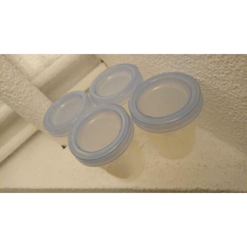 Philips avent bewaarpotjes 4 stuks moedermelk babyvoeding