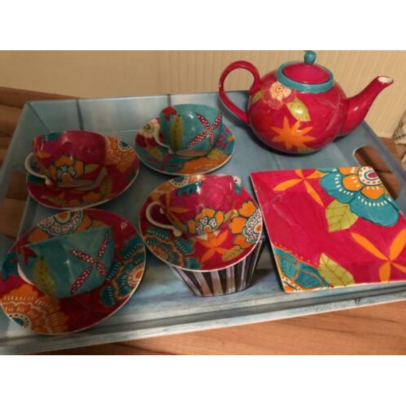 Fleurig thee servies van Maisons du Monde