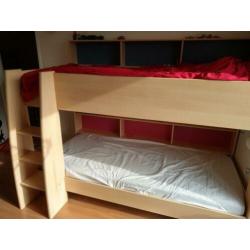 Hoogslaper stapelbed 2p matras 90x200