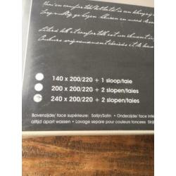 Nieuw dekbedovertrek Egyptisch katoen 240x220 in verpakking