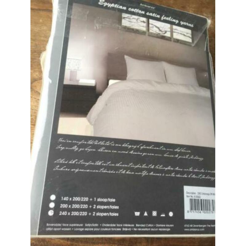 Nieuw dekbedovertrek Egyptisch katoen 240x220 in verpakking
