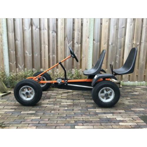 Berg skelter oranje, met vrije loop, dubbel zit
