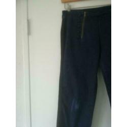10 Days flared jeans broek blauw bies mt 1/ S