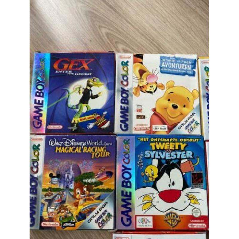 7 gameboy Color games, boxed en goede conditie!