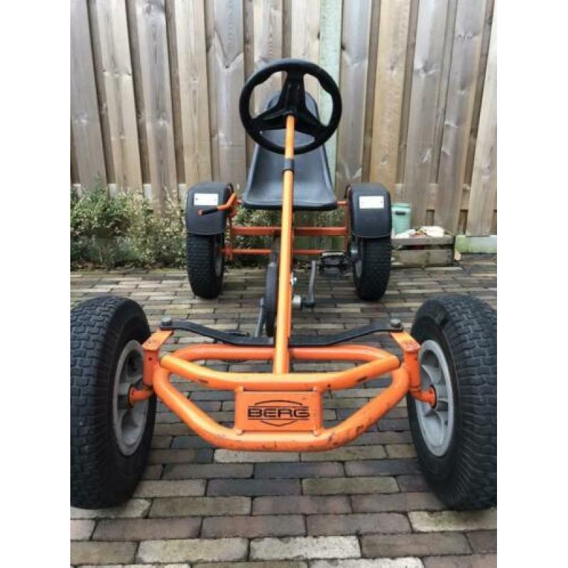 Berg skelter oranje, met vrije loop, dubbel zit