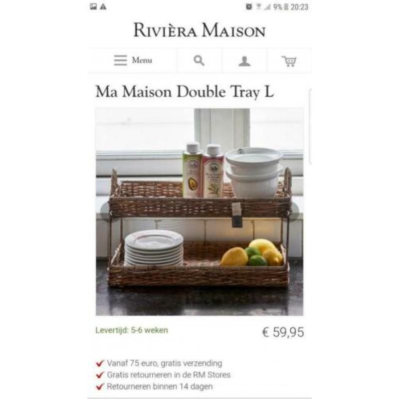 Riviera Maison Ma Maison Double Tray L