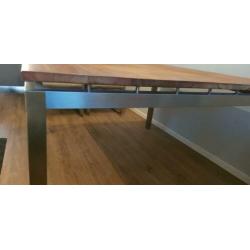Tafel vierkant 140 x 140 teakhout