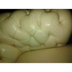 Chesterfield Chapel 2-zits bank en fauteuil crème kleurig