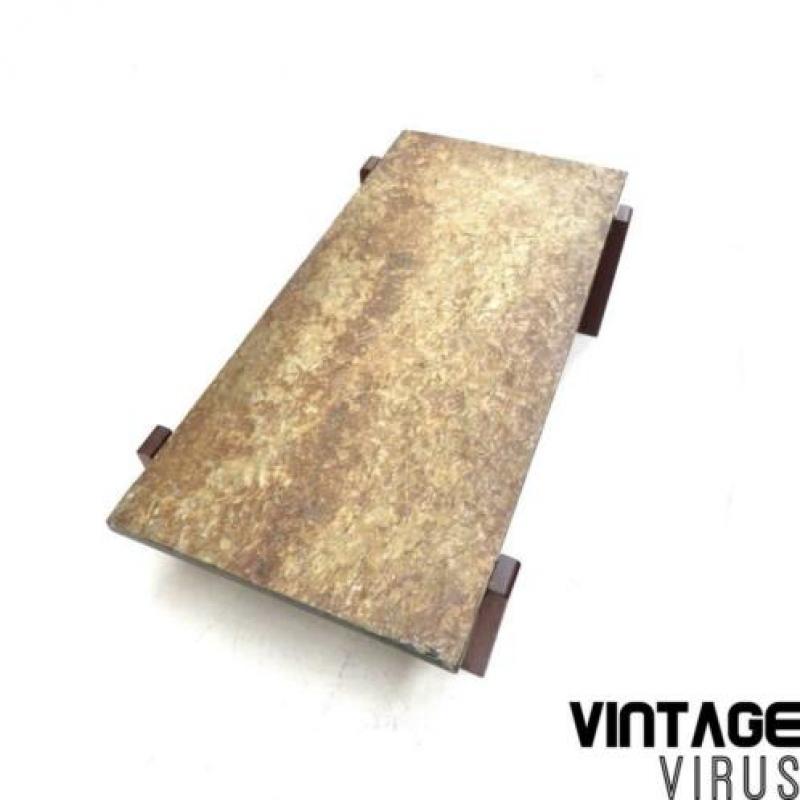 Zware vintage natuurstenen salontafel jaren '60 '70