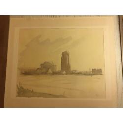Aquarel van Zierikzee.