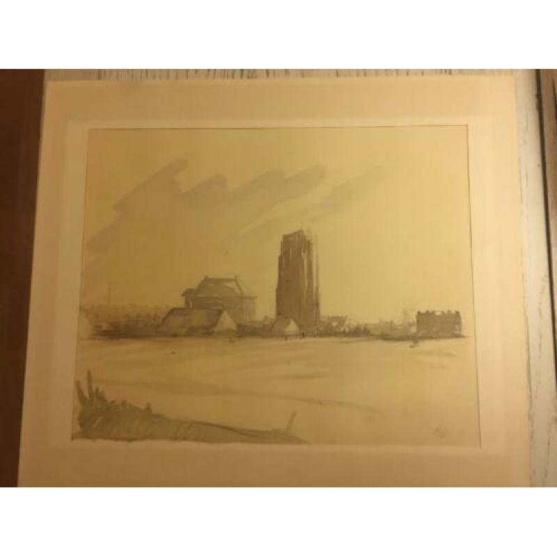 Aquarel van Zierikzee.