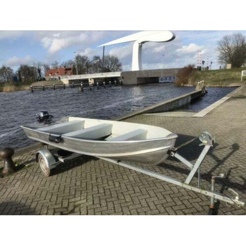 Aluminium boot Quicksilver 410, Yamaha 6pk viertakt, trailer