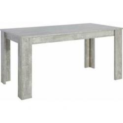 eettafel incl 2 bankjes beton-look met houtstruktuur