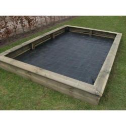 Houten zandbak met deksel 90x140 kant en klaar ophalen