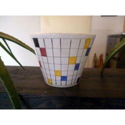 UNIEK prachtige Vintage Adco ‘Picasso’ Bloempot jaren 50/60