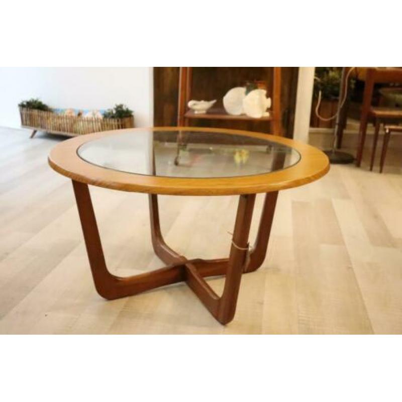 vintage salontafel rond salon tafel coffee table glas