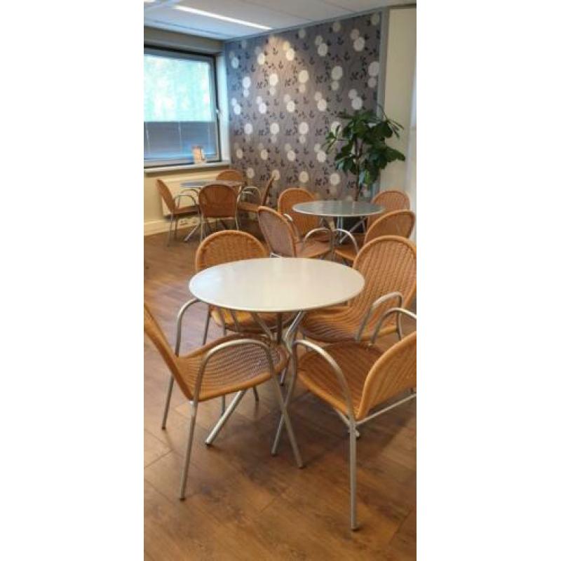 terras tafels (5X) incl 20 stoelen