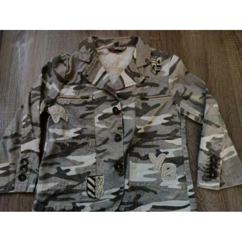 groene army leger stoer jasje - maat 104