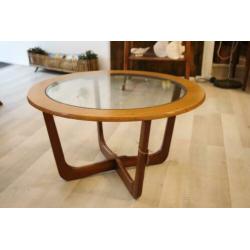 vintage salontafel rond salon tafel coffee table glas