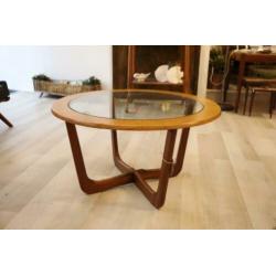 vintage salontafel rond salon tafel coffee table glas