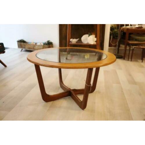 vintage salontafel rond salon tafel coffee table glas